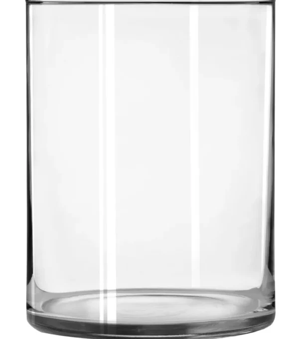 Libbey Clear Glass 8 inch H Wide Cylinder Floral Vase, Size: 8 x 6.13 x 6.13