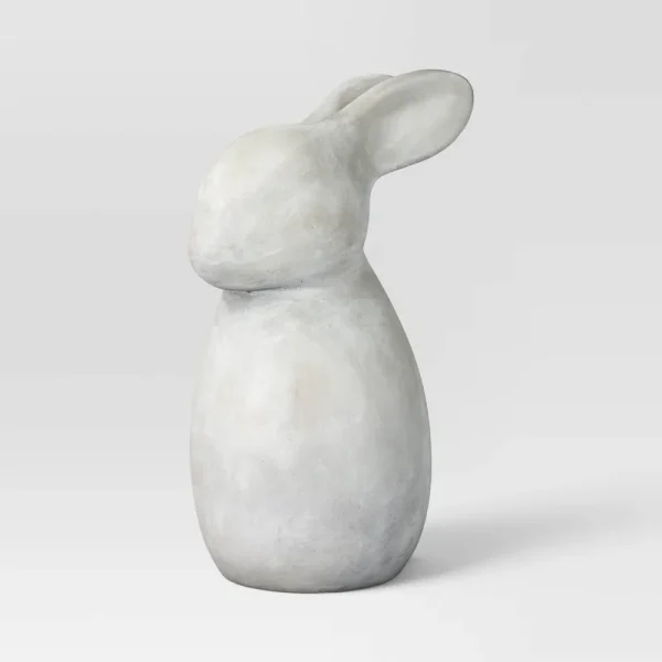 Large Cement Rabbit Outdoor Garden Figural - Threshold
