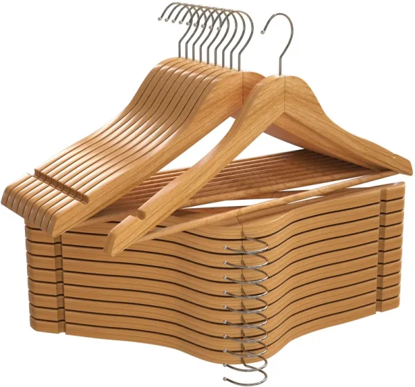 Utopia Home Premium Wooden Hangers - Pack of 20