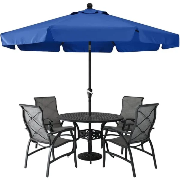 9 ft. Aluminum Market Tilt Outdoor Patio Umbrella, Blue