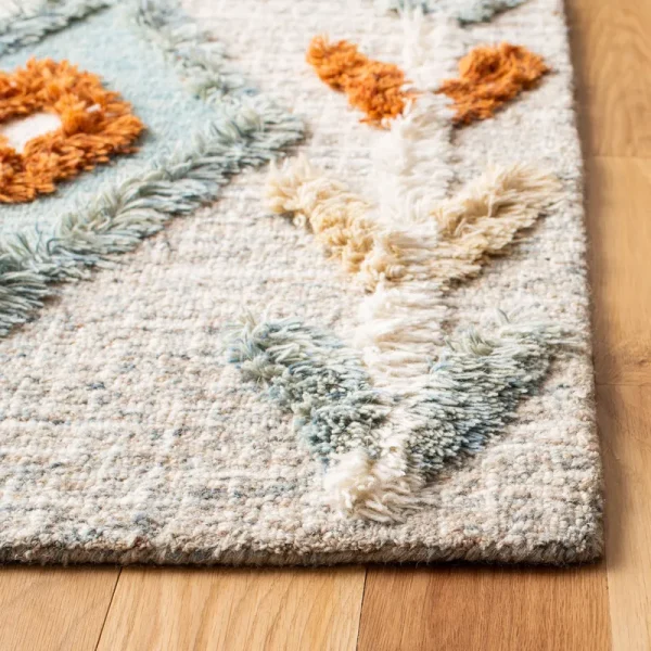 Safavieh Kenya Collection KNY665F Handmade Grey/Blue Rug - 7' Square