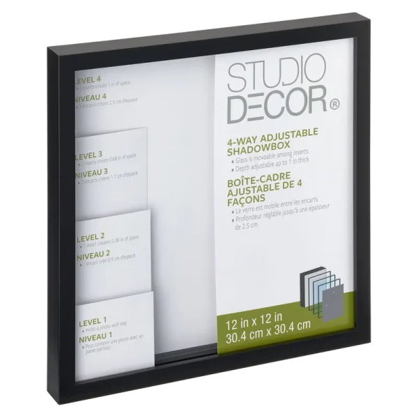 Black Adjustable-Depth Shadow Box by Studio D��cor