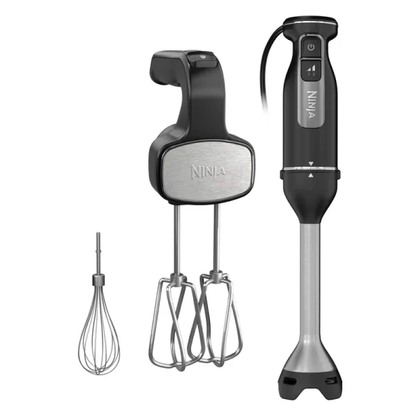 Ninja Foodi Power Mixer System Black Immersion Blender and Hand-Mixer Combo CI100