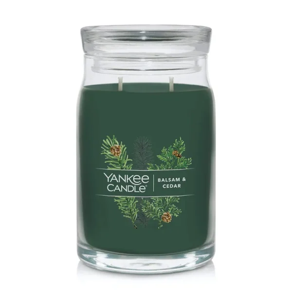 Yankee Candle Balsam & Cedar Signature Large Candle Jar