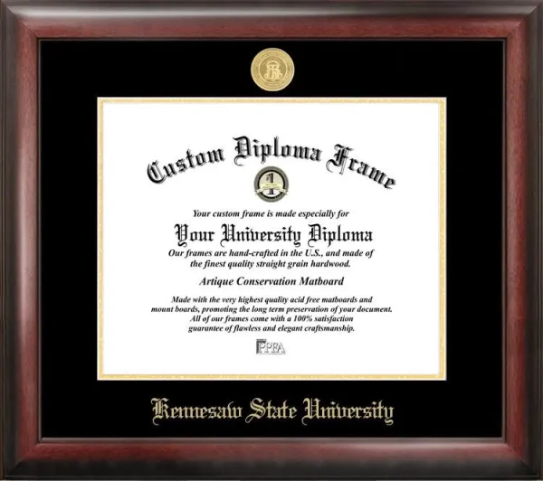 Campus Images Kennesaw State University Gold Embossed Diploma Frame