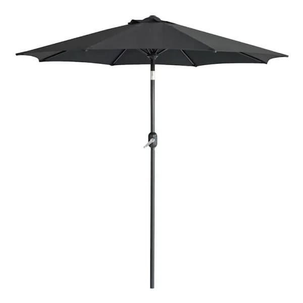 at Home Black Outdoor Crank & Tilt Umbrella, 7.5'
