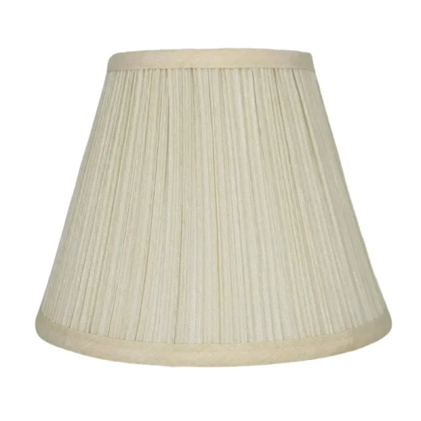 Urbanest Mushroom Pleated Softback Lamp Shade, Faux Silk, 5-Inch by 9-Inch by 7-Inch, Eggshell, Spider Fitter