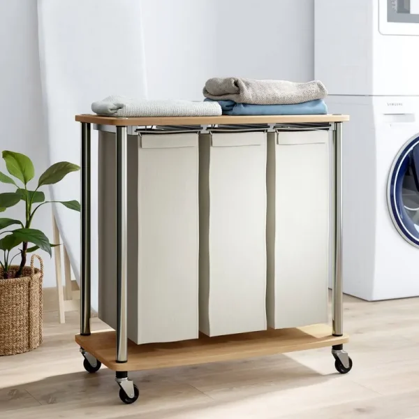 Elena 3 Bag Laundry Sorter Dotted Line