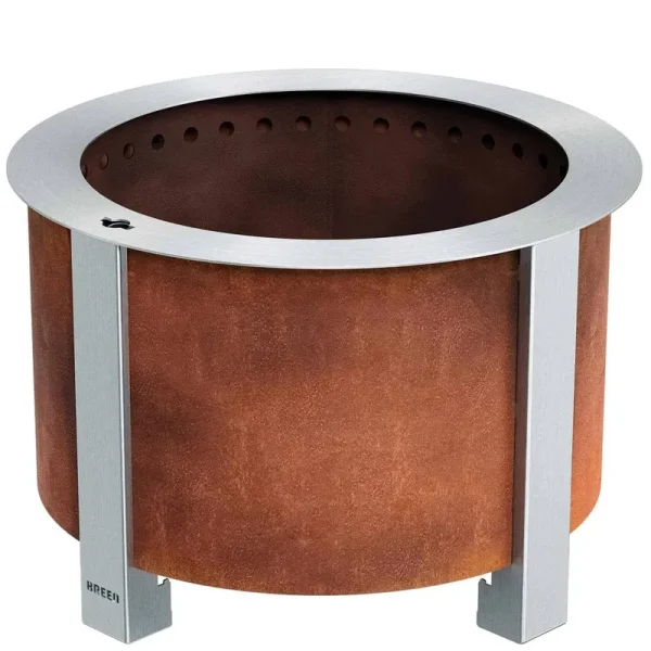Breeo x Series 19 Smokeless Fire Pit | Corten Steel