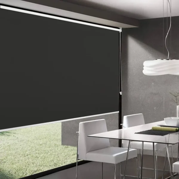 Joydeco Extra Wide Blackout Fabric Roller Window Blinds 70 inch,Black Thermal Roller Shades Insulated UV Protection for Home Office Bedroom, 70" W x