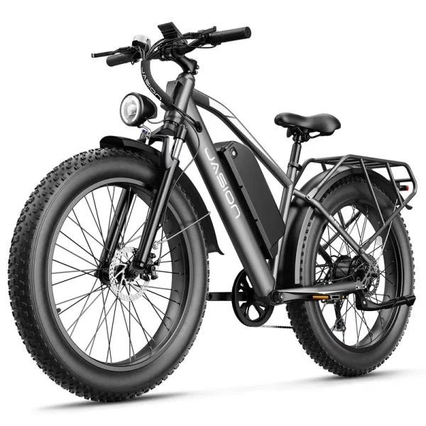 Jasion EB5 MAX Electric Bike for Adults, 750W Electric Mountain Bike with 48V 15ah Battery, 26'' Fat Tire Off - Road Ebike, 28MPH Shimano 7 Speed Bicycle UL2849