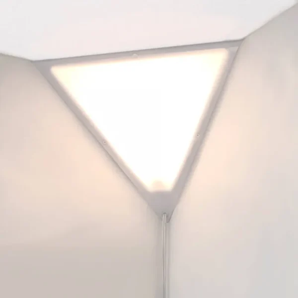 HomeConcept Beacon Triangle Corner Light, Plug-In 17' Cord, White