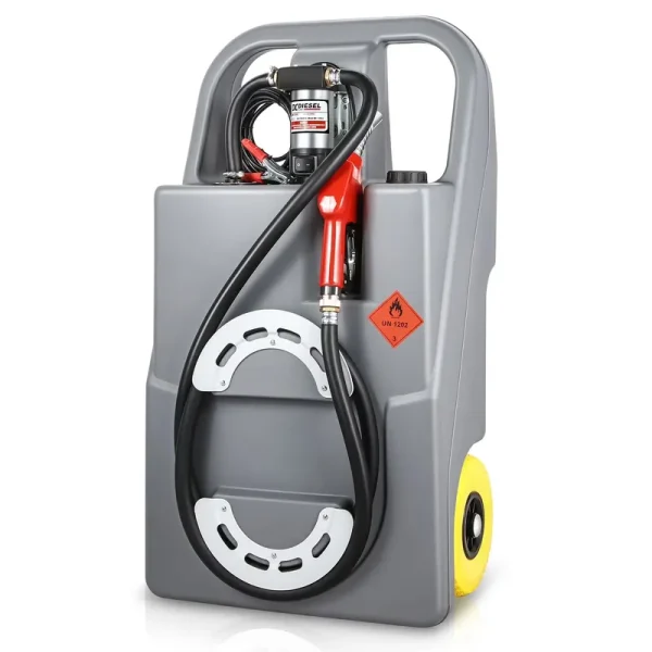 DNA Motoring WMT - TOOLS - 00303, 26 Gallon 100 L Gas Portable Fuel Tank Caddy Transfer Unit for Cars, Trucks, Lawn Mowers, Atvs, Boats, Grey