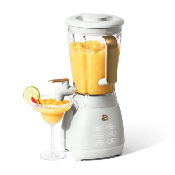 : Beautiful Slush Crush 60 oz 4-Speed Frozen Drink Maker, White Icing by Drew Barrymore