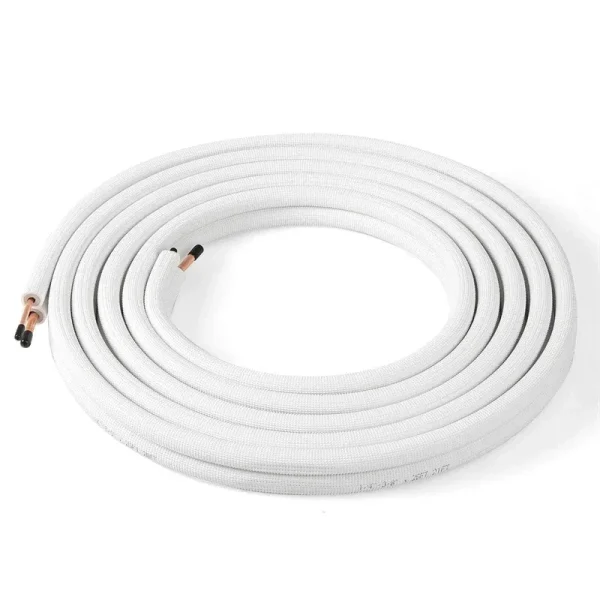 25/50 FT Mini Split Line Set, 3-Layer Thickened Insulation Copper Pipes Tubing Extension for Air Conditioner & Heat Pump Systems