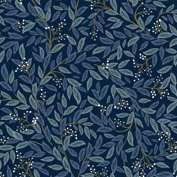 Willowberry Navy Peel & Stick Wallpaper - Rifle Paper Co.