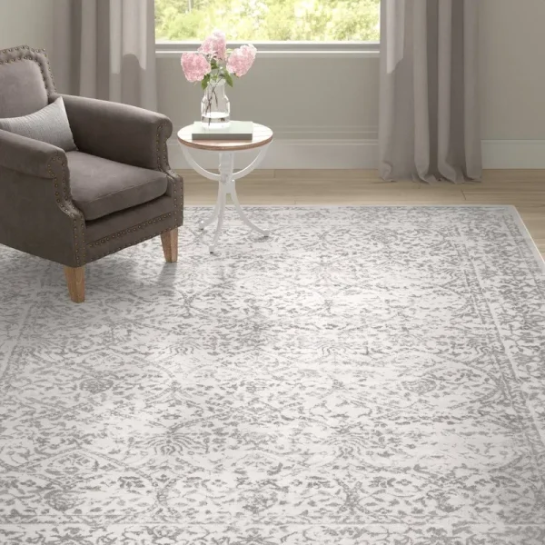 DeSoto Oriental Gray/Ivory Area Rug Laurel Foundry Modern Farmhouse Rug Size: Rectangle 6'7" x 9'
