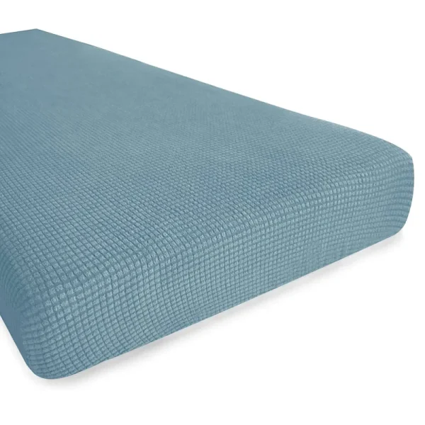 Hokway Stretch Couch Cushion Slipcovers Reversible Cushion Protector Slipcovers Sofa Cushion Protector Covers(Smoky Blue, Medium)