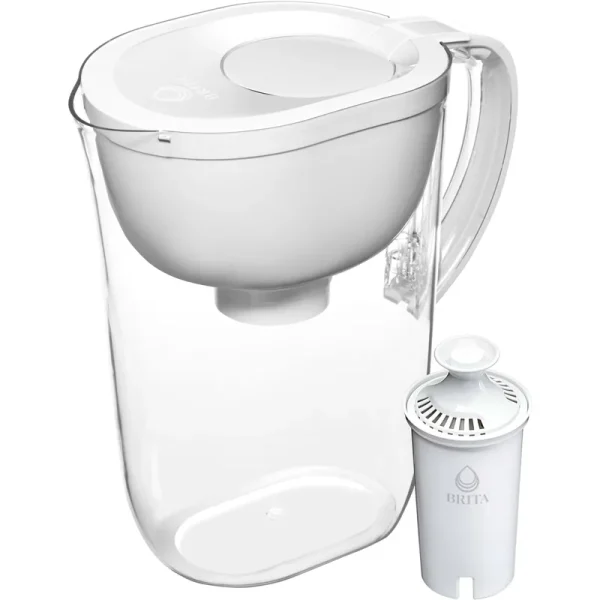 Brita Large 10 Cup Water Filter Pitcher with 1 Standard Filter BPA Free Everyday White