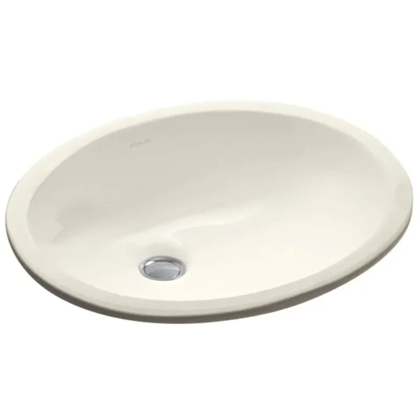 KOHLER K-2209-96 Caxton 15" X 12" Under-Mount Bathroom Sink with Clamp Assembly - Biscuit