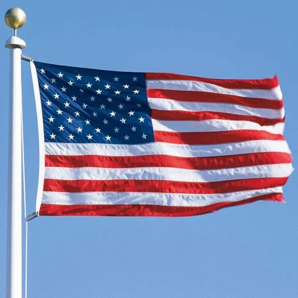 Solarstar American Flag 4x6 ft Embroidered Stars, Sewn Stripes, Brass Grommets USA US Flag Durable Long Lasting for Outdoor Use