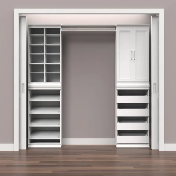 ClosetMaid 4566 Modular Closet Storage Stackable Shoe Shelf Unit White