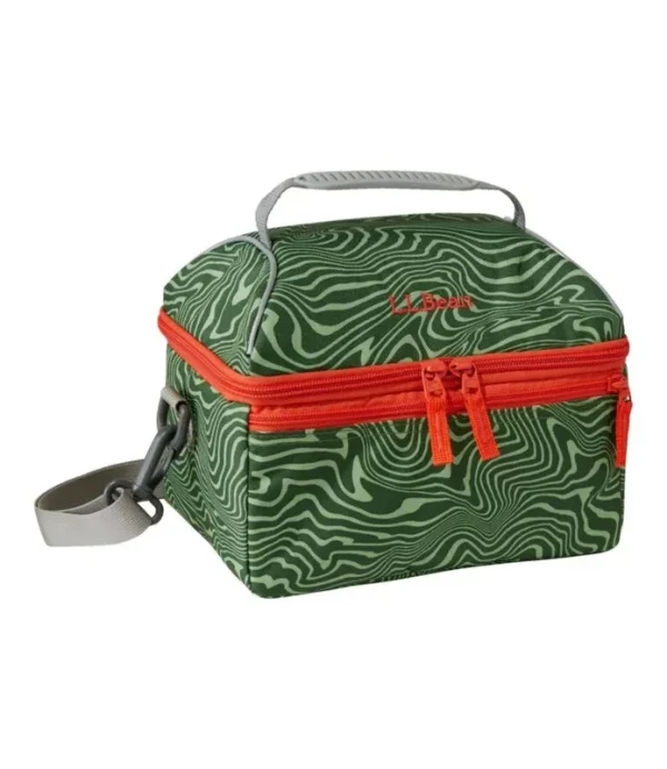 L.L.Bean Flip Top Lunch Box III Print Lily Pad Water Camo