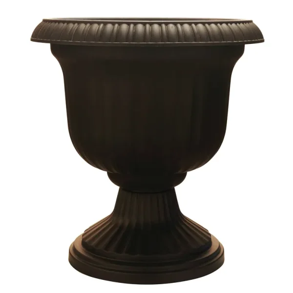 Garden Treasures 19-in x 18.75-in Black Plastic Planter | UU1906BK