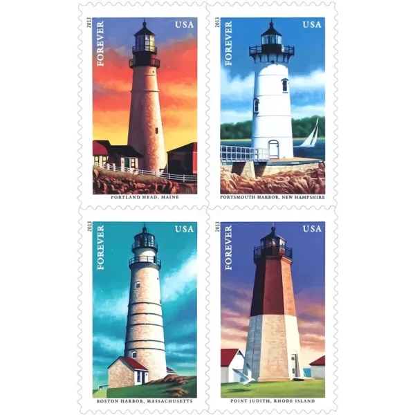 2013 Mid-Atlantic Lighthouses Forever Stamps -  First-Class Postage Sheet