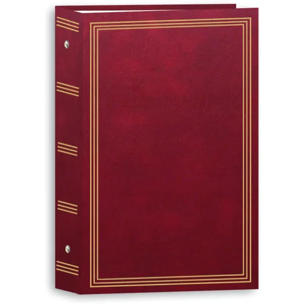 Pioneer STC-504 3-Ring Pocket Album for 500 Photos, Burgundy