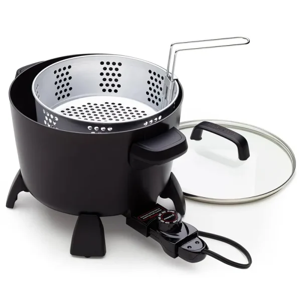Presto Big Kettle Steamer Multi-Cooker, 8 Quart, Black