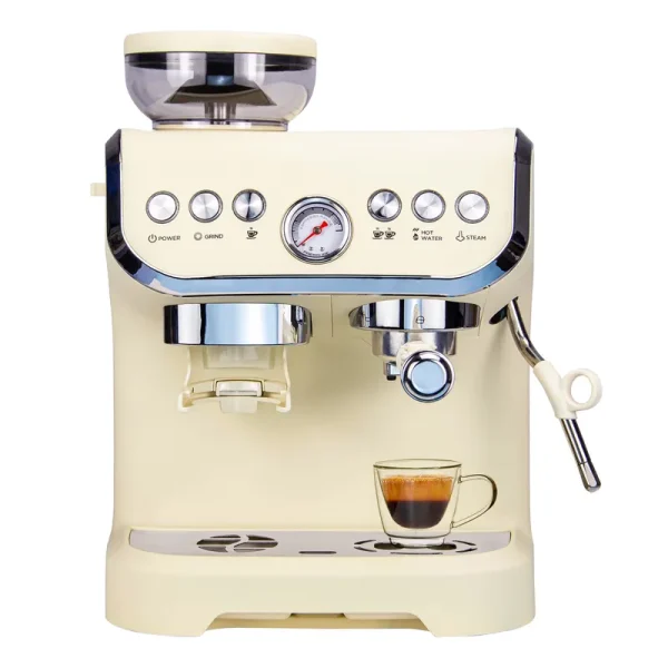 MIROX Espresso Machine 15 Bar, Coffee Maker with Milk Frother Steam Wand, Built - in Bean Grinder, Combo Cappuccino Machine with 70 oz Removable Water Tank (ABS High - Strength Plastic Shell)