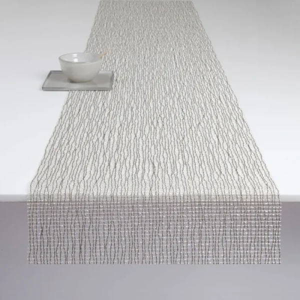 Chilewich Lattice Silver Table Runner, 14" x 72"