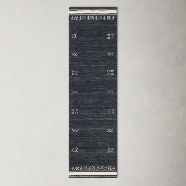 Santiago Handmade Wool Charcoal Rug AllModern Rug Size: Runner 2'3" x 8'