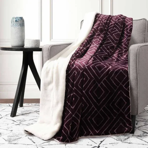 Life Comfort Ultimate Faux Fur Throw - Purple