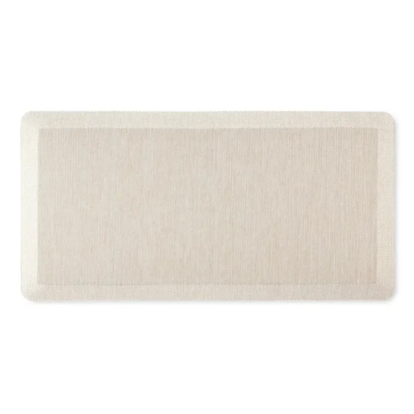 Martha Stewart Mira Modern Heathered Anti-Fatigue Air-Infused Kitchen Mat, Beige, 19.6"x39"