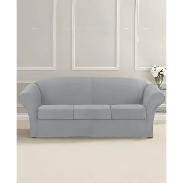 Ultimate Stretch Suede Box Cushion Sofa Slipcover Sure Fit