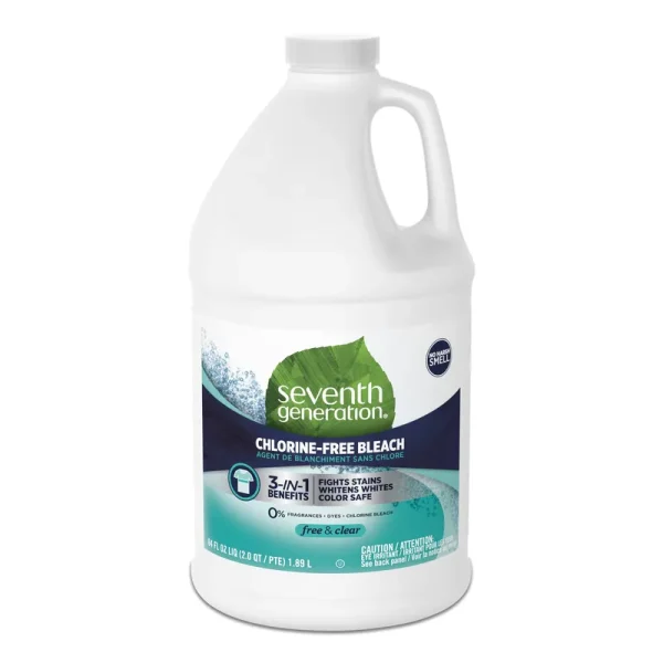 Seventh Generation Chlorine Free Bleach, Free & Clear - 64 fl oz jug
