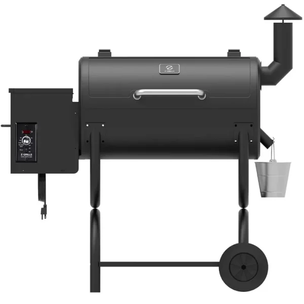 Z Grills Zpg-550b 7-in-1 Barbecue Wood Fire Pellet Smart Smoke Technology Grill, Black