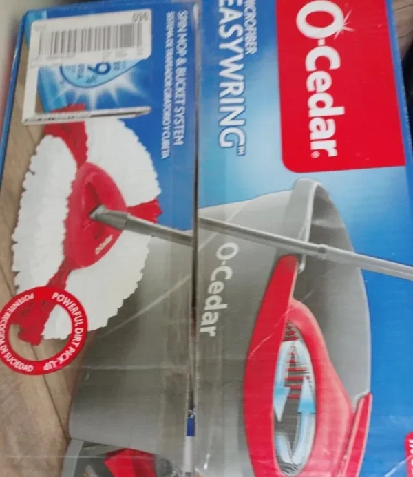 New EasyWring Microfiber Spin Mop Deep Clean and Bucket System Plus 2-Refills, Red
