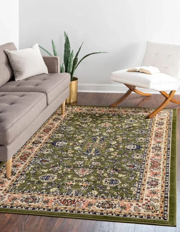 Unique Loom Washington Sialk Hill Area Rug - 4' x 6' Green