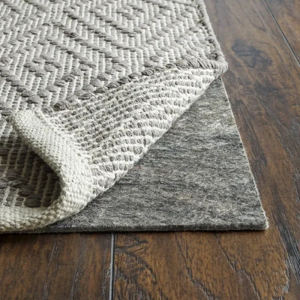 Rug Pad Central 9x12-feet Rectangle 1/8 Thick Felt and Rubber Rug Pad, Off-White