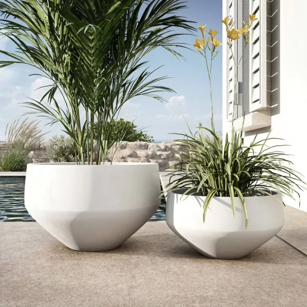 Paralimni Resin Pot Planter Joss & Main Size: 10"H x 13"W x 13"D