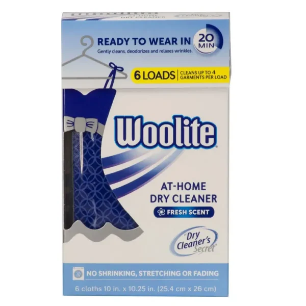 Woolite At-Home Dry Cleaner, Fresh Scent - 6 Cloths