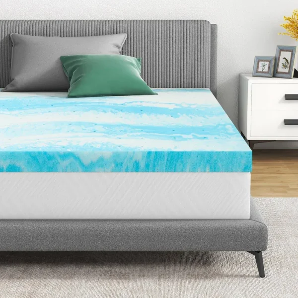 Airdown Mattress Topper, 3 inch Gel Infused Memory Foam Mattress Topper, Twin
