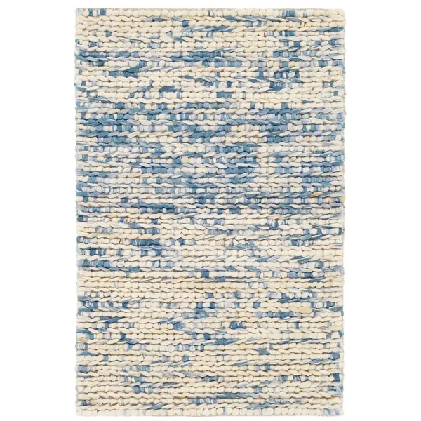 Dash & Albert Avril French Blue Woven Jute Rug, 5'x8'