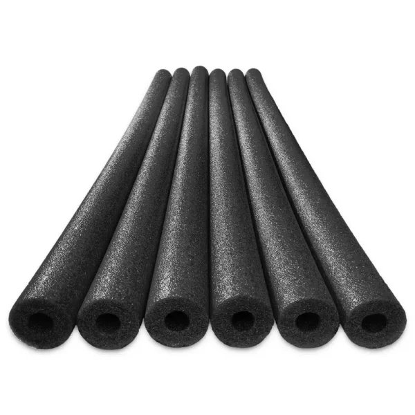 Oodles of Noodles Deluxe Foam Pool Swim Noodles - 6 Pack 52 inch Bulk Pack, Black