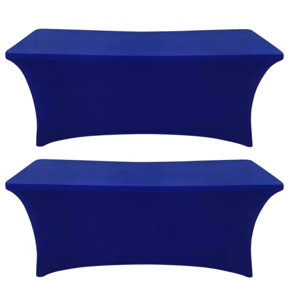 SEPARO Spandex Table Cover Fitted Rectangular Tablecloth Stretchable Fabric Lycra Tablecloth 6 ft Wrinkle-Free for Party DJ Tradeshows Banquet
