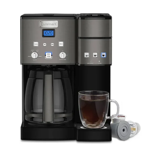 Cuisinart 12-Cup Coffee Maker & Single-Serve Brewer, Black