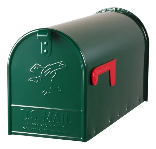 Solar Group Gibraltar Elite Large Series Post Mount Mailbox, Green